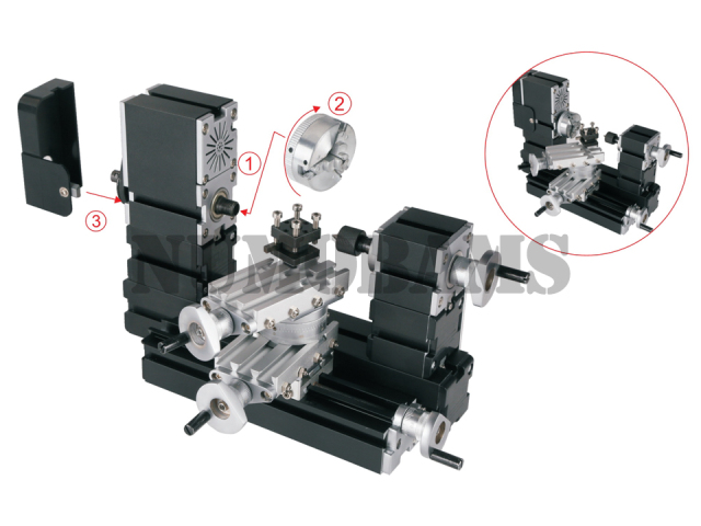 TZ20002MR 60W Metal Mini Rotating Lathe/60W,12000rpm Big Power mini lathe