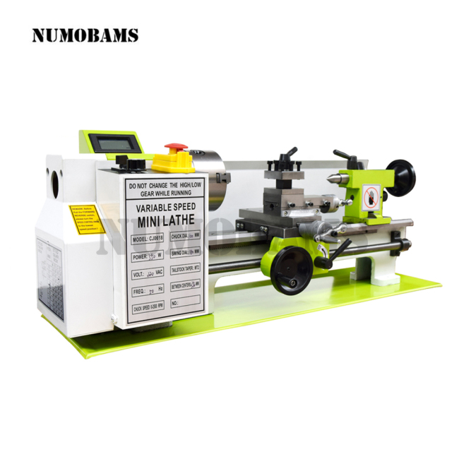 NUMOBAMS CQ0618 180*350mm Capacity 32mm Spindle Hole 600W Brushless Motor Mini Metal Lathe Machine