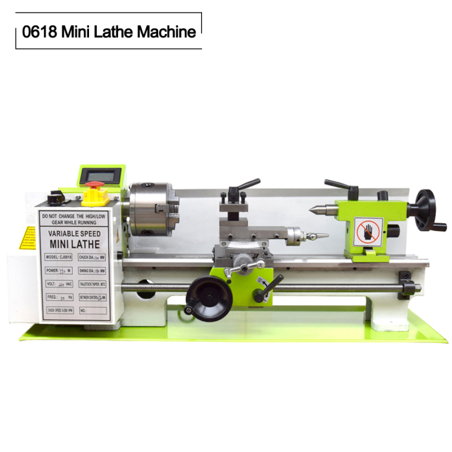 NUMOBAMS CQ0618 180*350mm Capacity 32mm Spindle Hole 600W Brushless Motor Mini Metal Lathe Machine