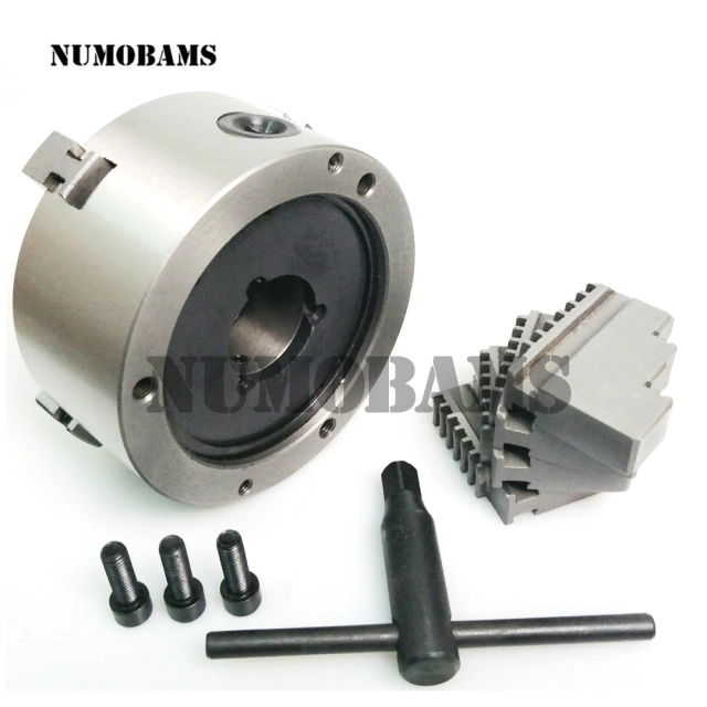 NUMOBAMS 125mm dia 38mm spindle hole 4 jaw self-centering chuck for our MT5 WM210 Lathe