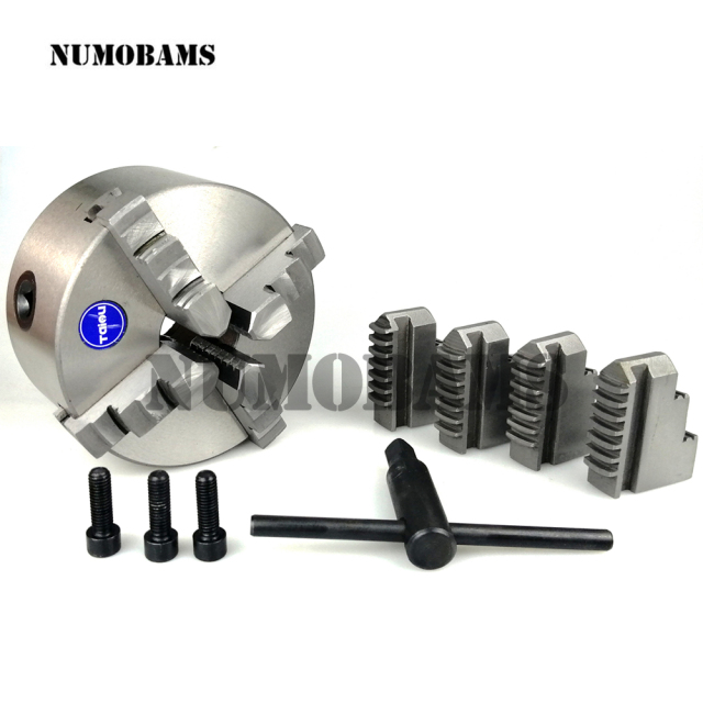 NUMOBAMS 125mm dia 38mm spindle hole 4 jaw self-centering chuck for our MT5 WM210 Lathe