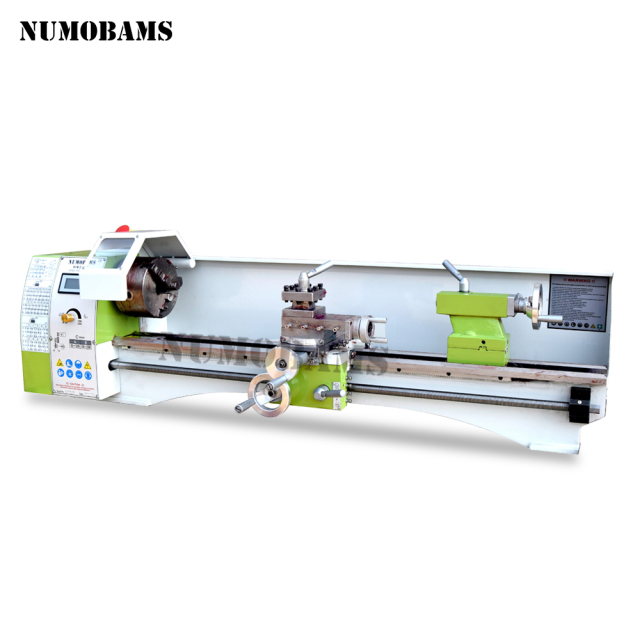 NUMOBAMS 750W Brushless Motor Quenched Bed Super NU210L 210*800mm Capacity MT5 Spindle Mini Metal Lathe Machine