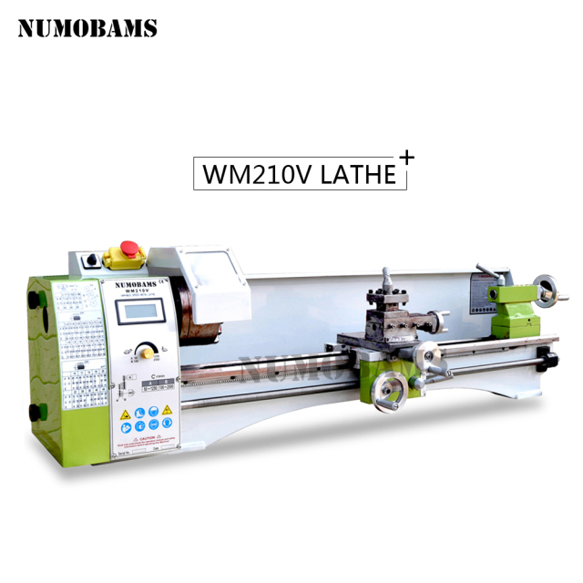 NUMOBAMS 750W Brushless Motor Quenched Bed Super NU210L 210*800mm Capacity MT5 Spindle Mini Metal Lathe Machine