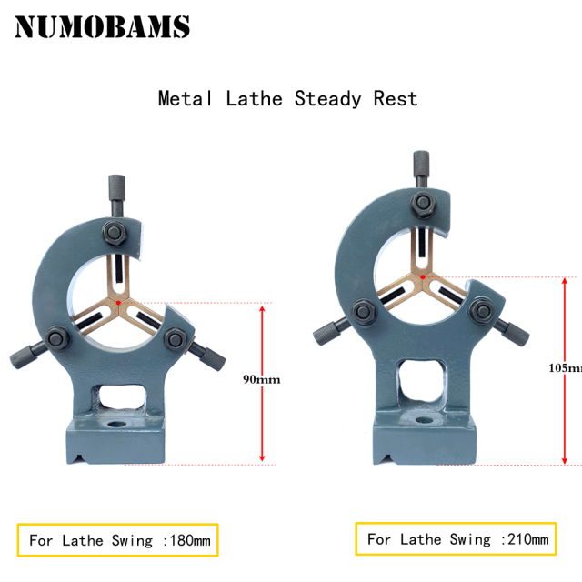 WM1821-S WM180V/WM210V Lathe Machine Steady Rest Metal Center Frame Tool Holder