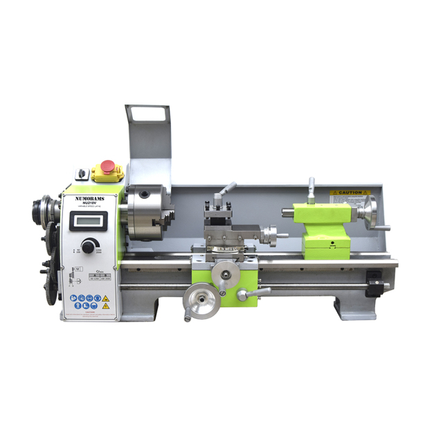 NUMOBAMS Quenched Bed NU210V 210*400mm Capacity 750W Brushless Motor MT5 Spindle CE Protection DIY Mini Metal Lathe Machine