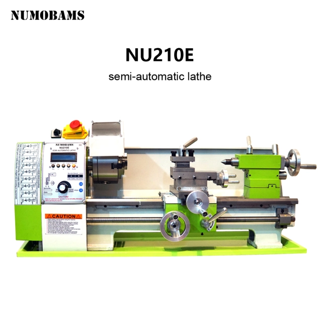NUMOBAMS NU210E Auto Left&Right Threading Making Mini CNC Metal Lathe Machine
