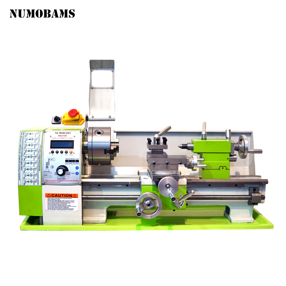 NUMOBAMS WM210E Auto Left&Right Threading Making Mini CNC Metal Lathe Machine