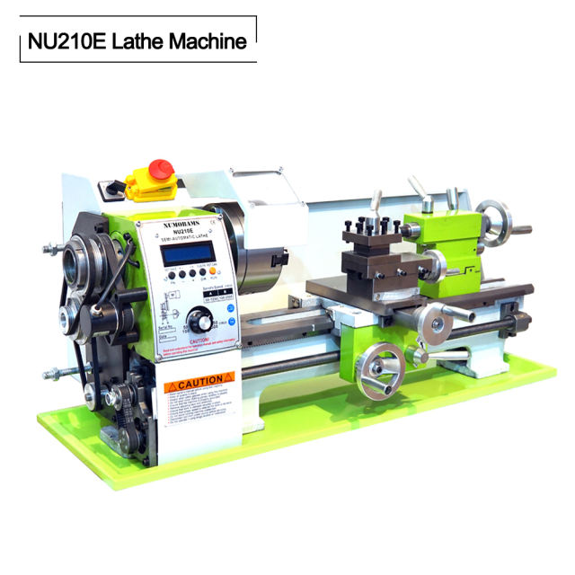 NUMOBAMS NU210L-E Auto Left&amp;Right Threading Making Mini CNC Metal Lathe Machine