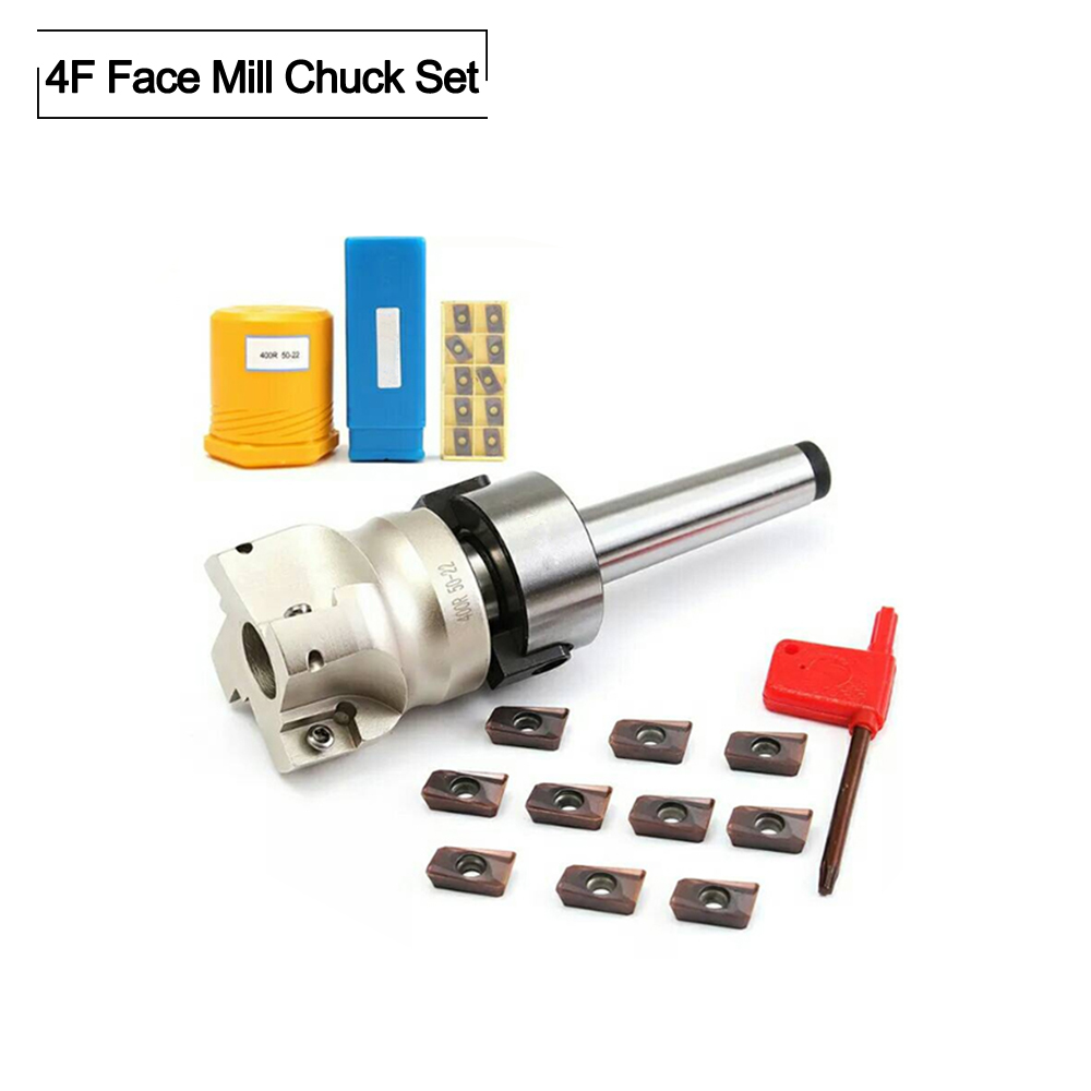 NUMOBAMS 400R 50224T MT3 4F Face Mill Chuck Set with 12 pcs CNC
