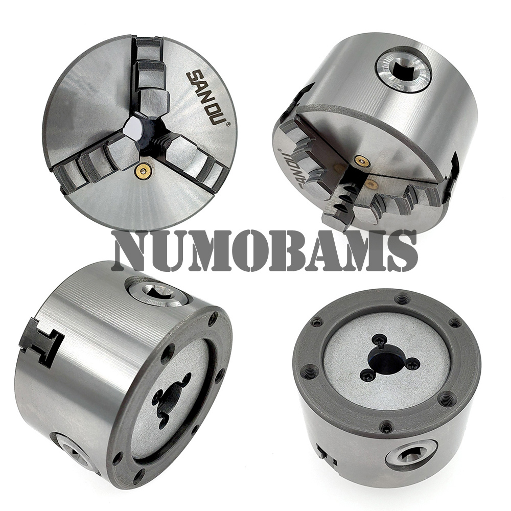SANOU K11-125 High Accuracy 3 Jaw Self-Centering Chuck for Industrial Metal Lathe Use