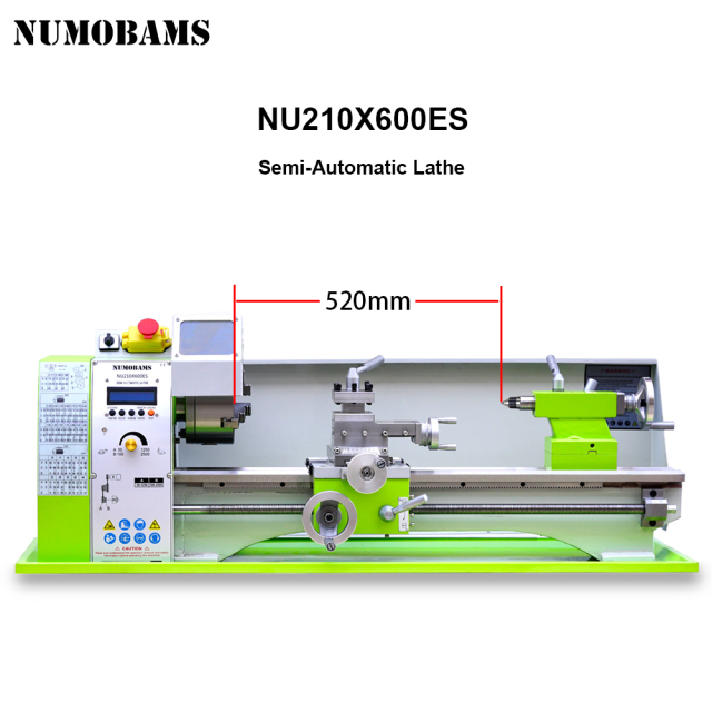 NUMOBAMS NU210x600ES Auto Left&Right Threading Making Semi-CNC Metal Lathe Machine