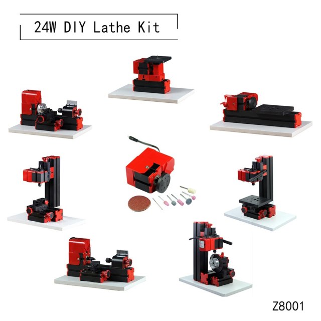 Z8001 8 in 1 Mini Lathe Kit/8 in 1 normal type lathe/24W,20000rpm 8in1 machine kit
