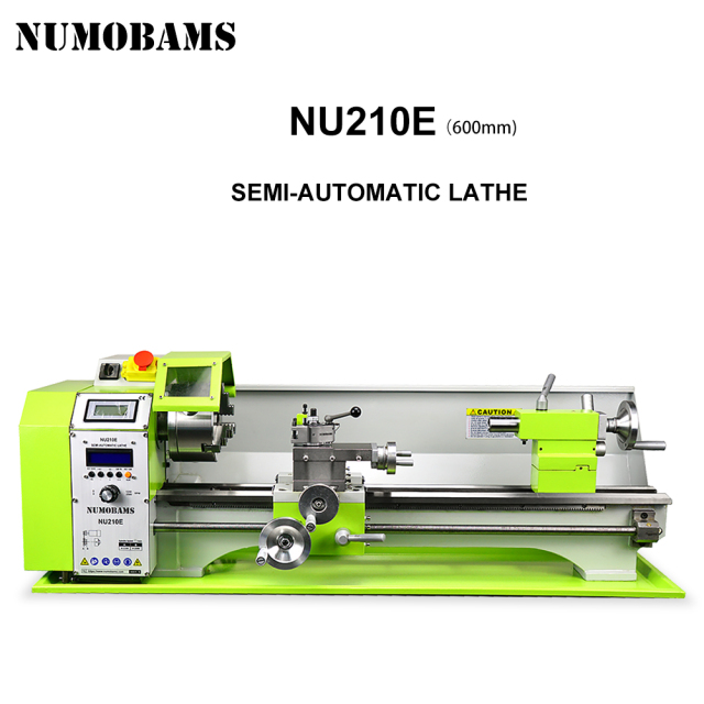 NUMOBAMS NU210E-600 900W Auto Left&Right Threading Making Mini CNC Metal Lathe Machine