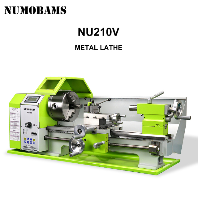 NUMOBAMS NU210V 210*400mm Capacity 900W Brushless Motor MT5 Spindle DIY Mini Metal Lathe Machine