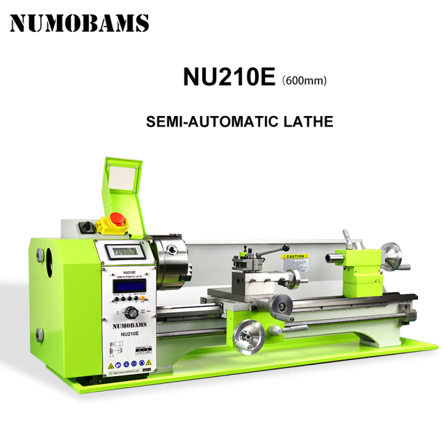 NUMOBAMS NU210E-600 900W Auto Left&Right Threading Making Mini CNC Metal Lathe Machine