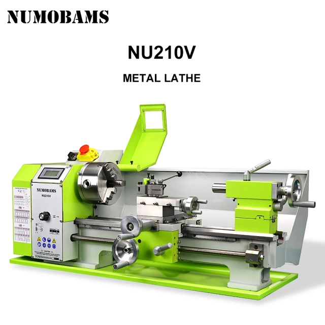 NUMOBAMS NU210V 210*400mm Capacity 900W Brushless Motor MT5 Spindle DIY Mini Metal Lathe Machine