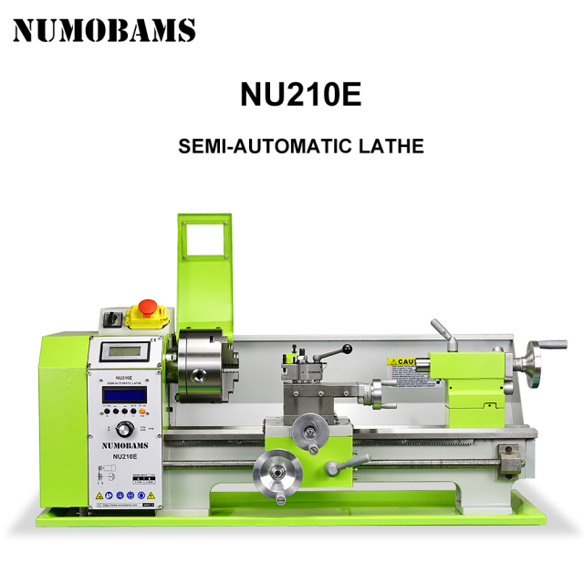 NUMOBAMS NU210E 900W Auto Left&Right Threading Making Mini CNC Metal Lathe Machine