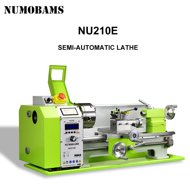 NUMOBAMS NU210E 900W Auto Left&Right Threading Making Mini CNC Metal Lathe Machine