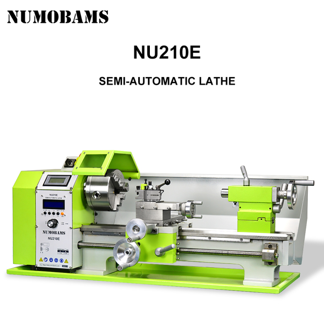 NUMOBAMS NU210E 900W Auto Left&Right Threading Making Mini CNC Metal Lathe Machine