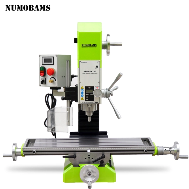 NUMOBAMS NU28V Vertical Column Metal Milling Machine/750W Brushless Drill&amp;Mill Lathe