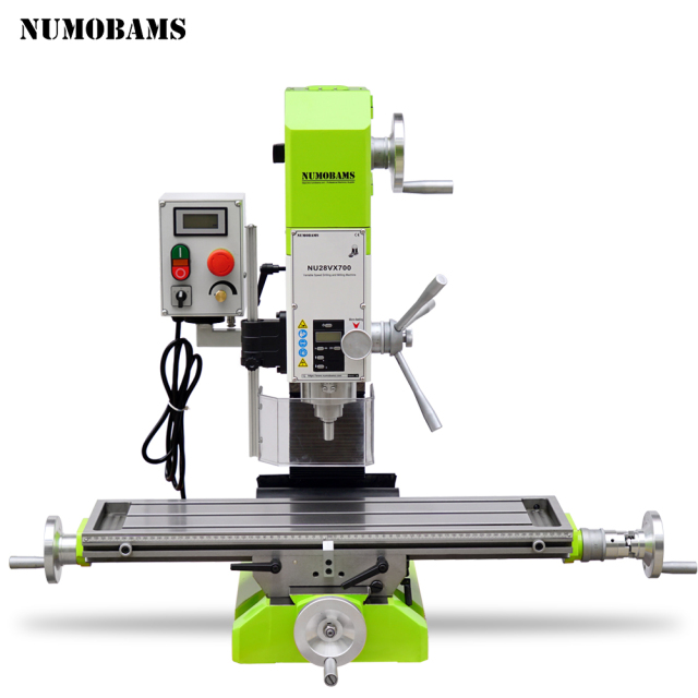 NUMOBAMS NU28V Vertical Column Metal Milling Machine/750W Brushless Drill&amp;Mill Lathe