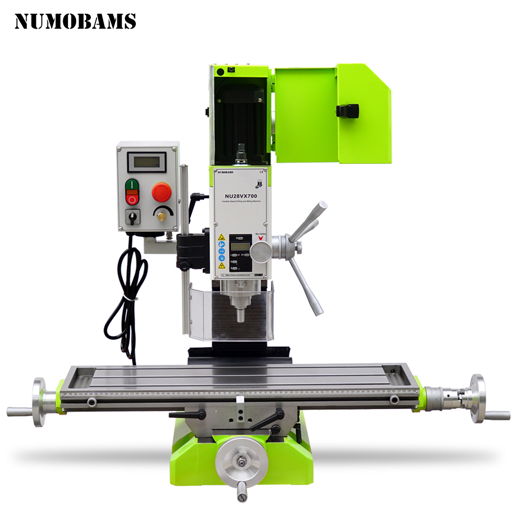 NUMOBAMS NU28V Vertical Column Metal Milling Machine/750W Brushless Drill&Mill Lathe