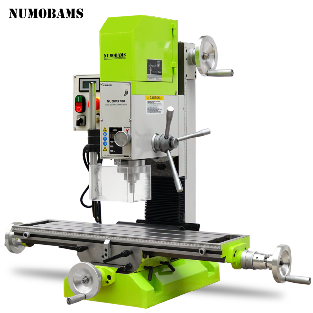 NUMOBAMS NU28V Vertical Column Metal Milling Machine/750W Brushless Drill&Mill Lathe