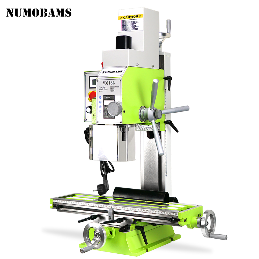 NUMOBAMS VM18L 750W Brushless Motor DIY Metal Drilling and Milling Machine