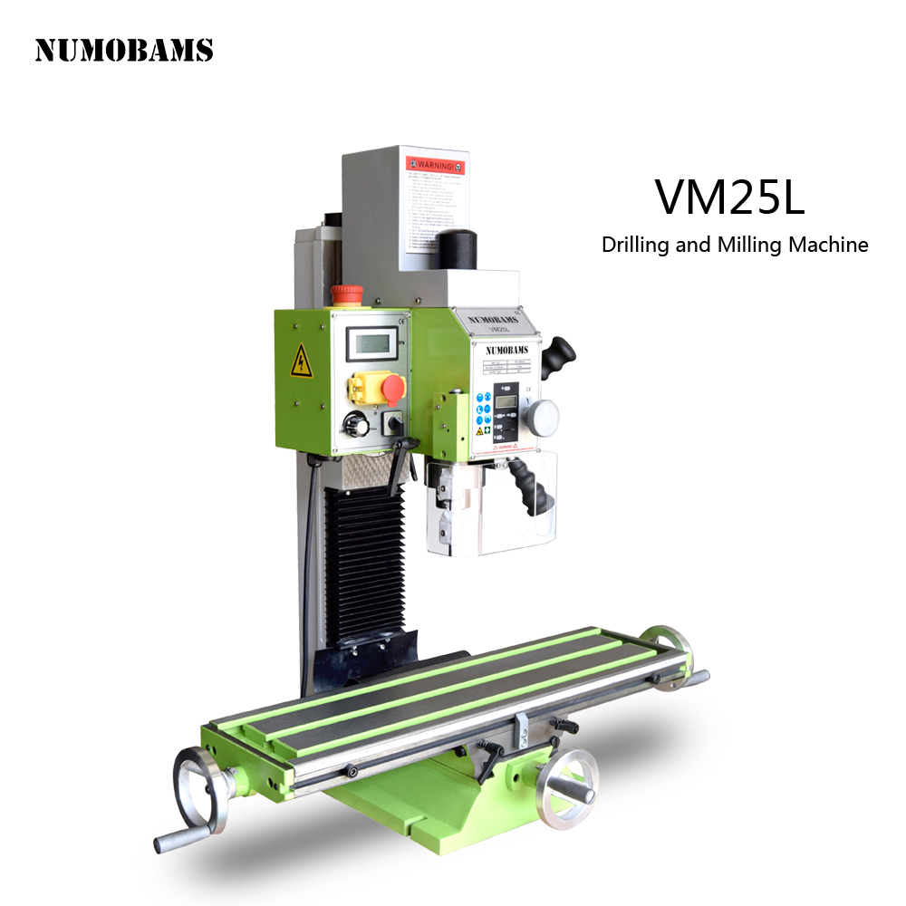 NUMOBAMS Super VM25L Plus 1100W Brushless Motor with Auto Feeder + Foot Switch High Quality Milling Machine