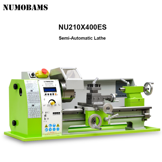NUMOBAMS NU210x400ES Auto Left&amp;Right Threading Making Semi-CNC Metal Lathe Machine