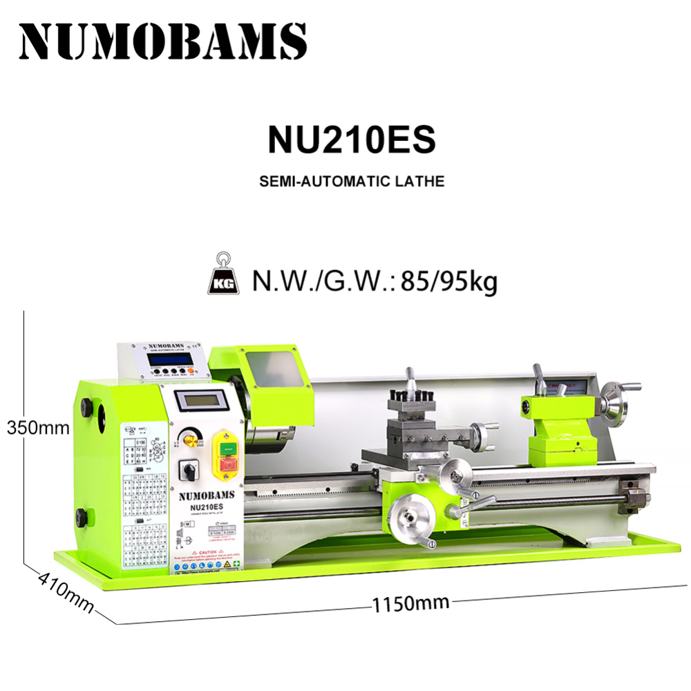 NUMOBAMS NU210X800ES Auto Left&Right Threading Making Mini CNC Metal Lathe Machine