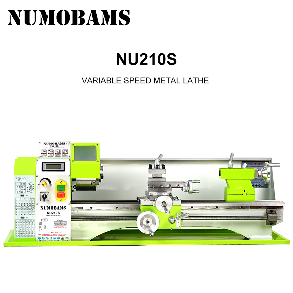 NUMOBAMS NU210X800S 900W Rated Output Power Brushless Motor 6mm Thickness Spindle Mini Metal Lathe Machine
