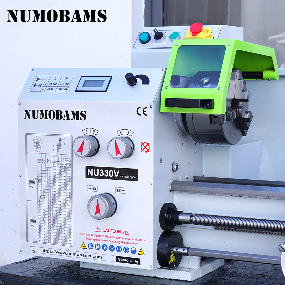 NUMOBAMS NU330V 1500W Motor with 160mm Chuck 750*330mm DIY Metal Lathe Machine