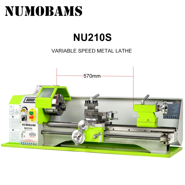 NUMOBAMS NU210X600S 900W Rated Output Power Brushless Motor 6mm Thickness Spindle Mini Metal Lathe Machine