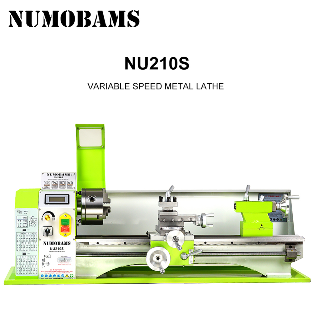 NUMOBAMS NU210X600S 900W Rated Output Power Brushless Motor 6mm Thickness Spindle Mini Metal Lathe Machine