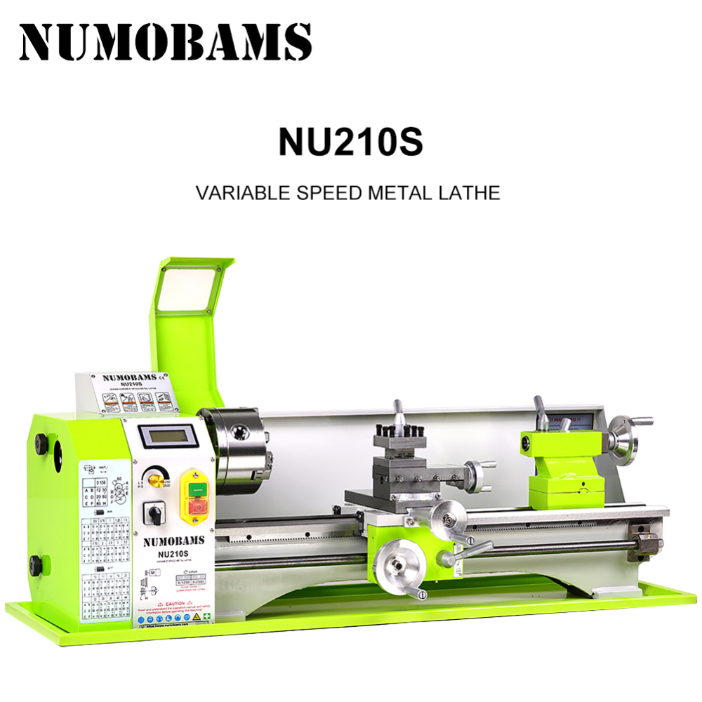 NUMOBAMS NU210X600S 900W Rated Output Power Brushless Motor 6mm Thickness Spindle Mini Metal Lathe Machine