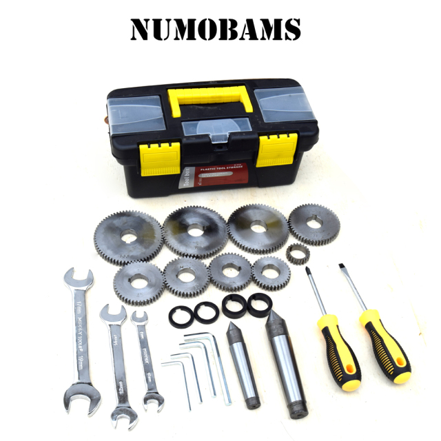 NUMOBAMS BL220 520*220mm Working Capacity 550W AC Motor with 125mm Chuck DIY Metal Lathe Machine