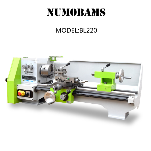 NUMOBAMS BL220 520*220mm Working Capacity 550W AC Motor with 125mm Chuck DIY Metal Lathe Machine