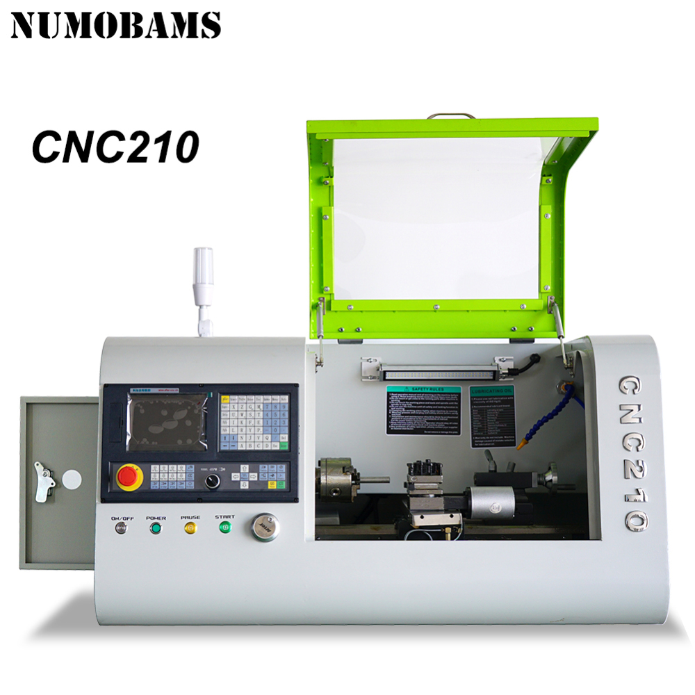 CNC210-A mini CNC Lathe/1200W servo motor lathe machine/after 990TDB CNC system lathe