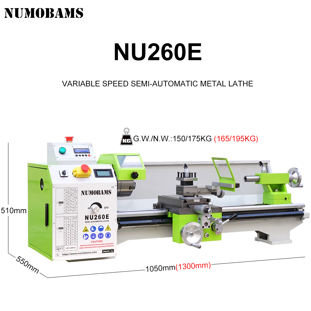 NUMOBAMS NU260E Semi-CNC Metal Lathe Machine