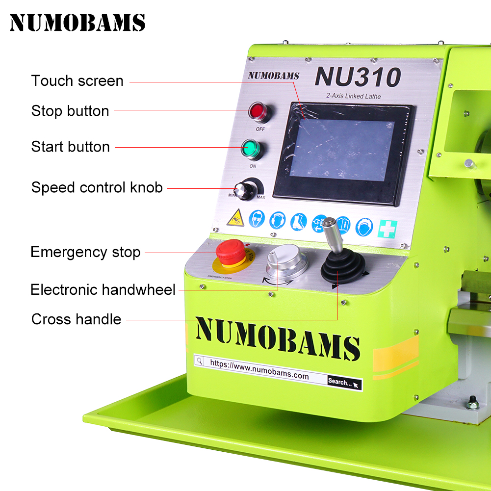 NUMOBAMS NU310 Semi-CNC Metal Lathe Machine for Precision Metal Processing