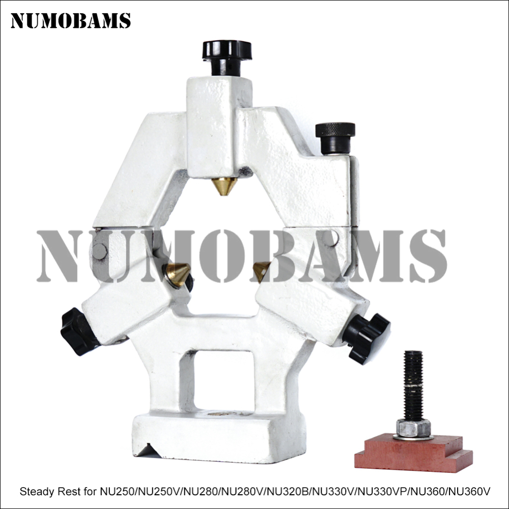 NUMOBAMS Lathe Machine Steady Rest for NU250/NU260/NU280/NU320/NU360 Use