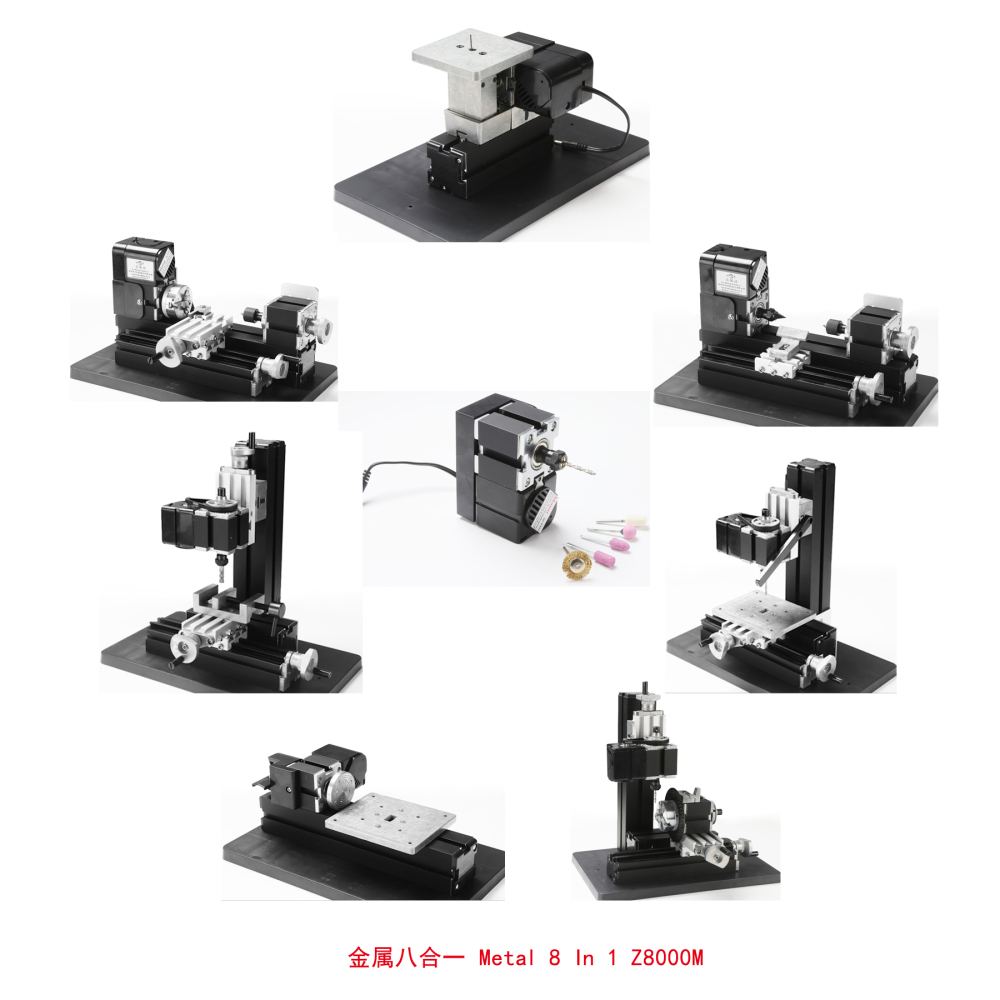 Z8000M 4 in 1 Mini Metal Lathe Kit 24W,20000rpm 4 in 1 machine kit
