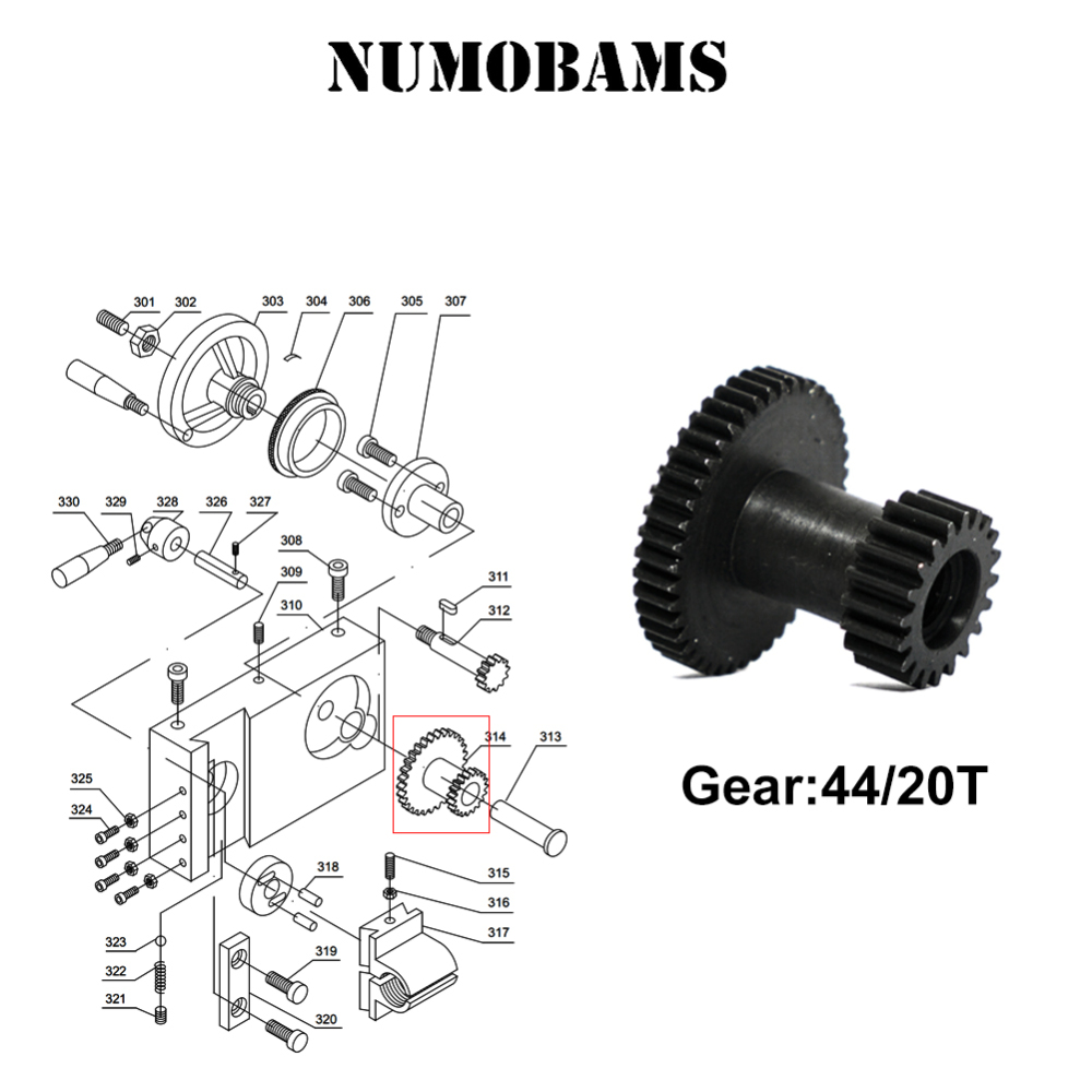 Free Shipping NUMOBAMS NU210 Metal Lathe Machine Dual Gear