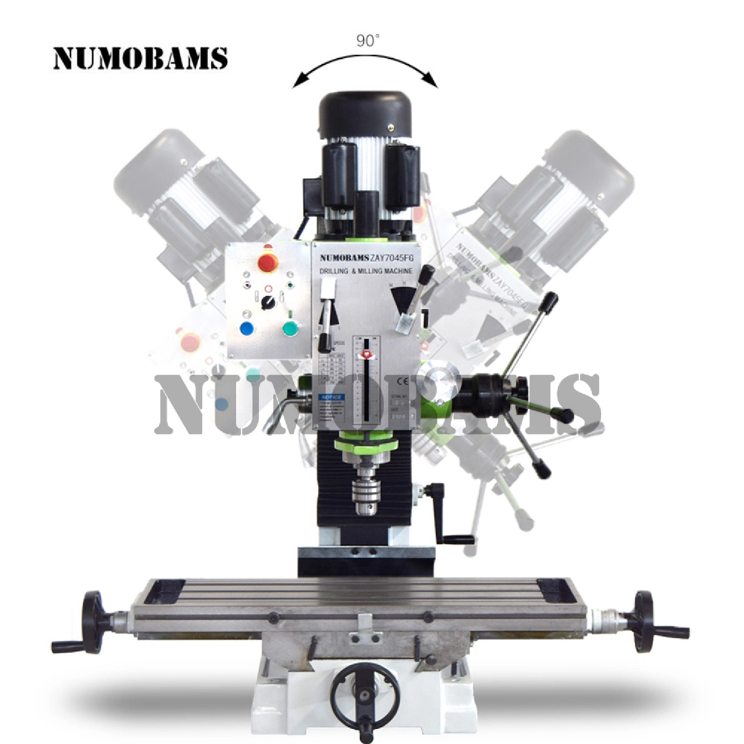 ZAY7045FG 1.5KW(2HP) 800*240mm working table Tapping Drilling & Milling Machine