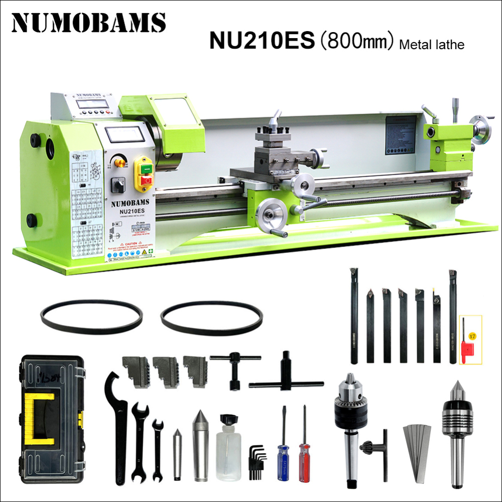 NUMOBAMS NU210X800ES Auto Left&Right Threading Making Mini CNC Metal Lathe Machine