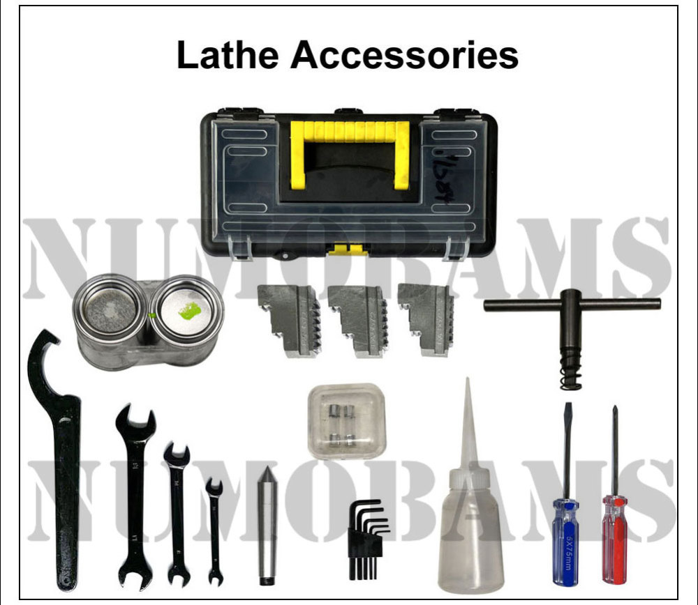 NUMOBAMS NU210E-400 1100W Auto Left&Right Threading Making Mini CNC Metal Lathe Machine