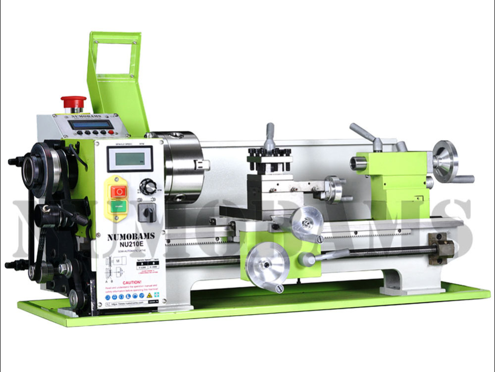 NUMOBAMS NU210E-400 1100W Auto Left&Right Threading Making Mini CNC Metal Lathe Machine