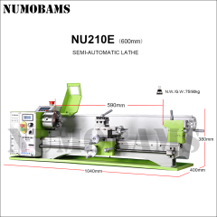 NUMOBAMS NU210E-600 1100W Auto Left&Right Threading Making Mini CNC Metal Lathe Machine