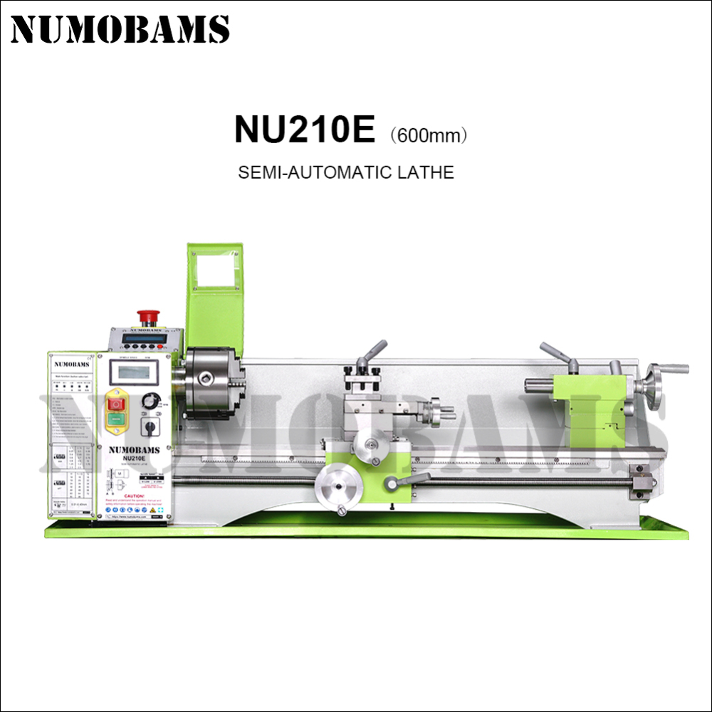NUMOBAMS NU210E-600 1100W Auto Left&Right Threading Making Mini CNC Metal Lathe Machine